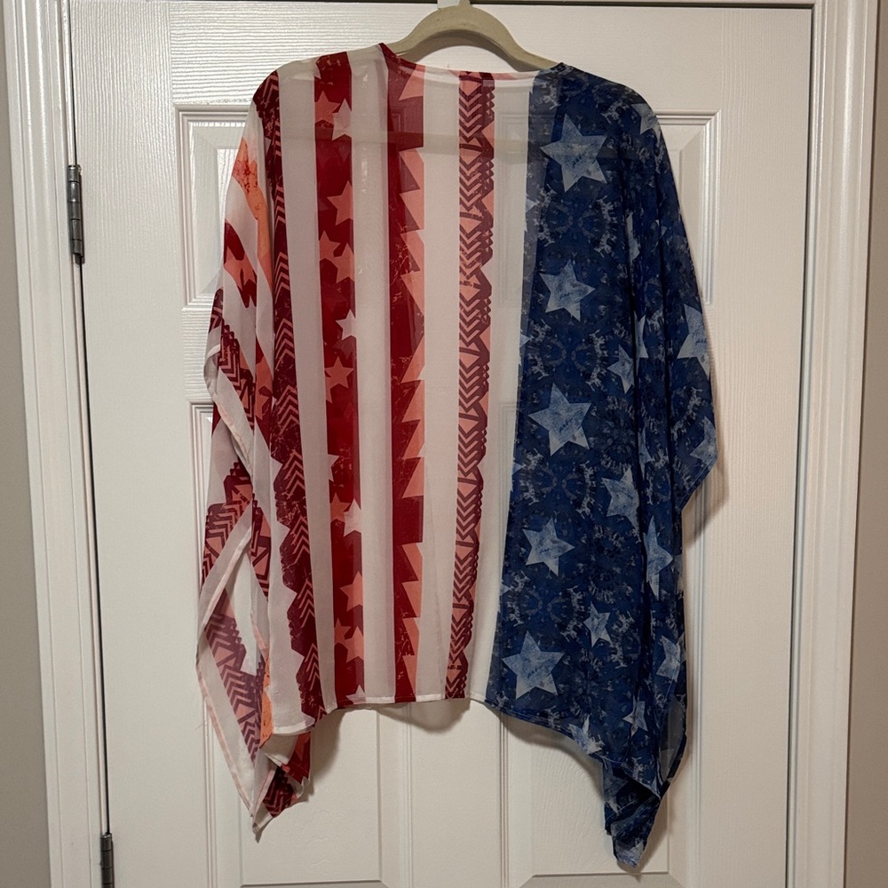 Xhilaration Red White and Blue Cover Up - Picture 3 of 4